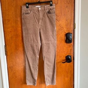 Loft high waisted skinny corduroy pants. Size 6/28. Tan